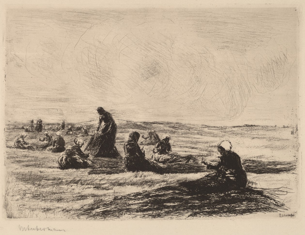 A háló javítása alkotó: Max Liebermann