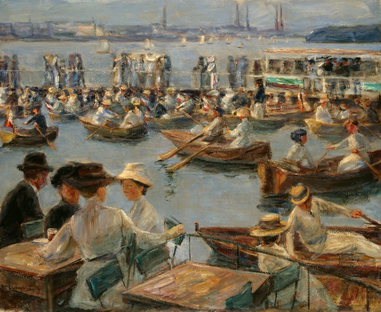 A hamburgi Alsteren, 1910 alkotó: Max Liebermann