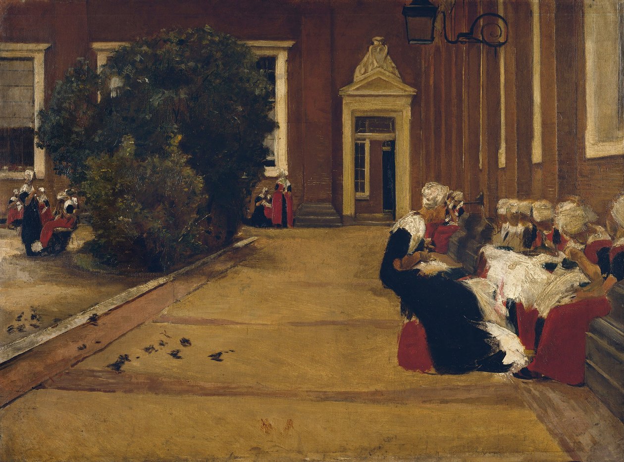 Árva lányok Amszterdamban, 1876 alkotó: Max Liebermann