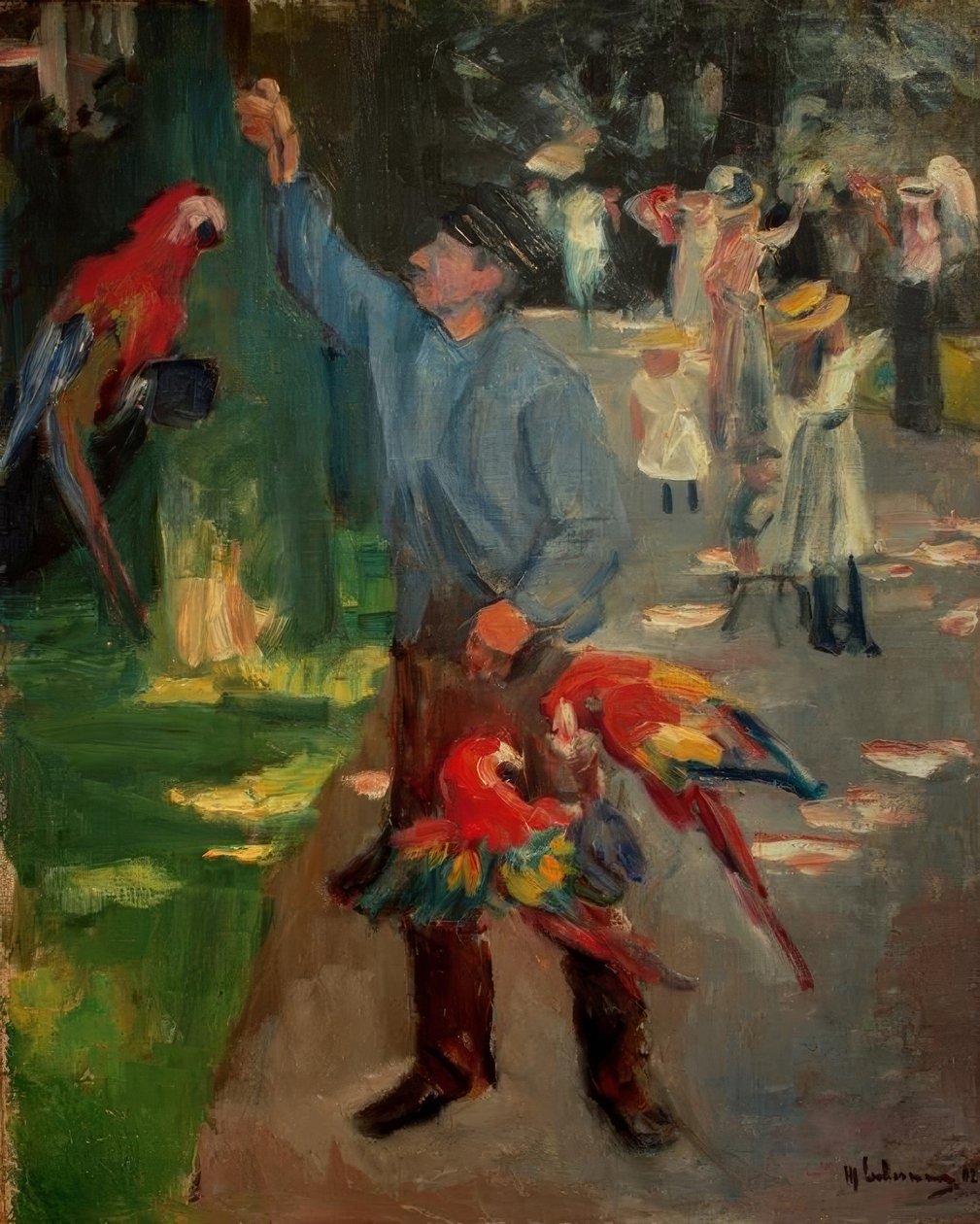 Papagáj ember az amszterdami állatkertben alkotó: Max Liebermann