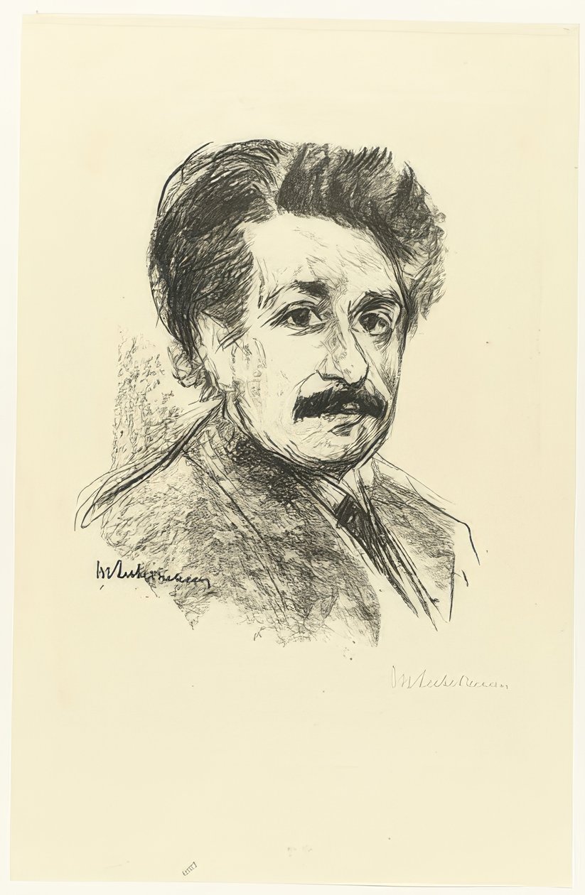 Albert Einstein portréja. 1925 alkotó: Max Liebermann