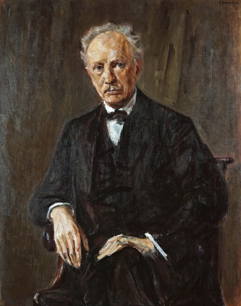 Richard Georg Strauss zeneszerző portréja 1864-1949, 1918. alkotó: Max Liebermann