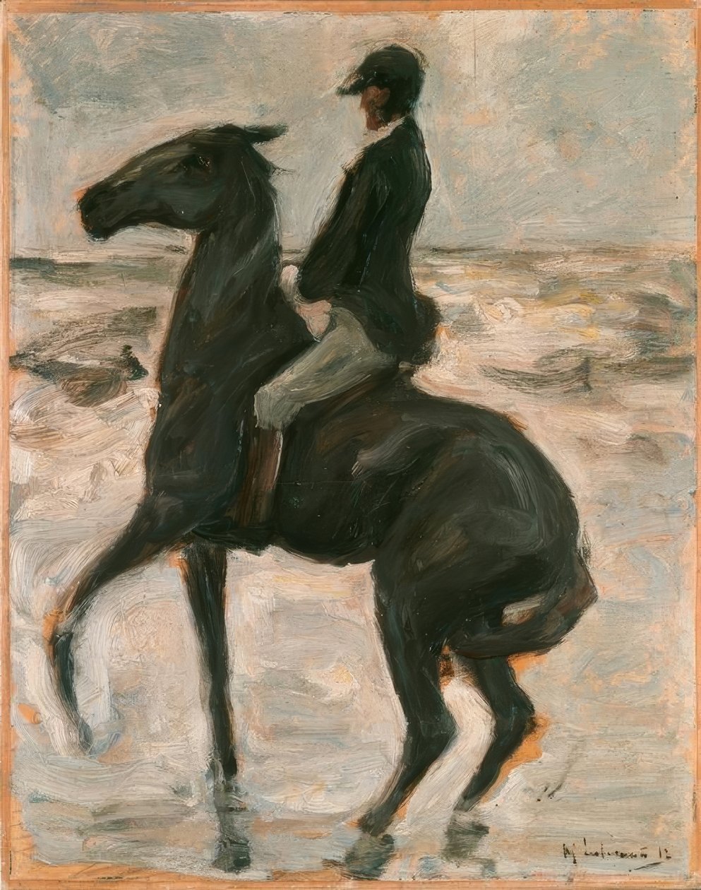 Lovas balra a tengerparton alkotó: Max Liebermann