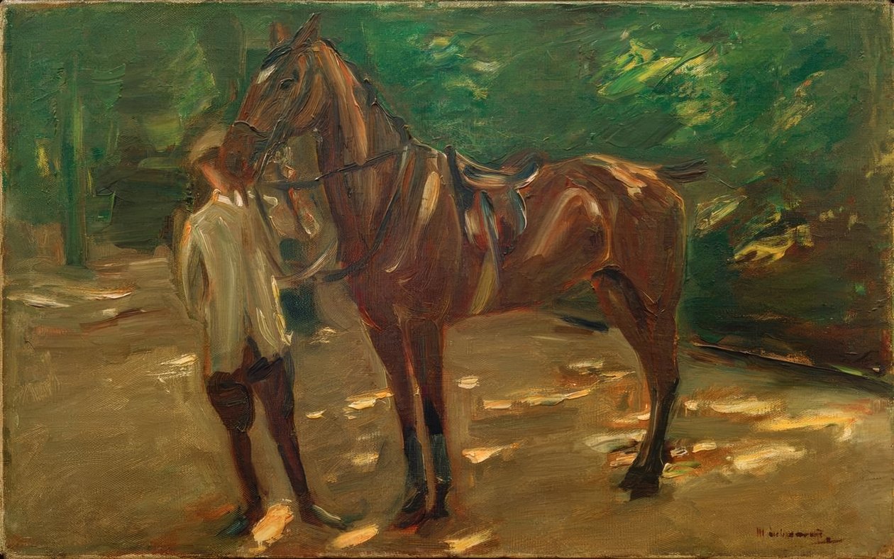 Vőlegény lóval alkotó: Max Liebermann