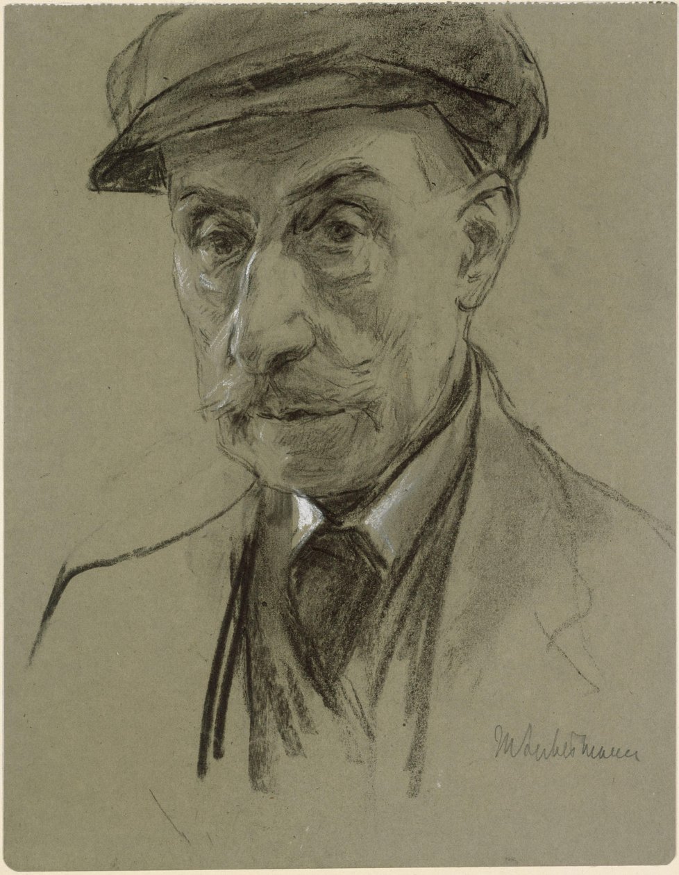 Önarckép sapkával alkotó: Max Liebermann