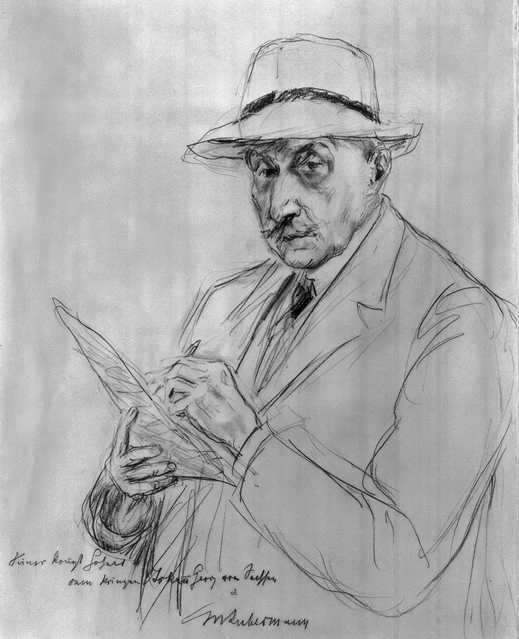 Önarckép Panama kalappal alkotó: Max Liebermann