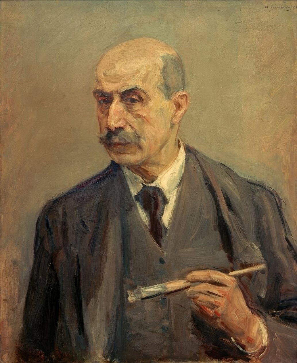 Önarckép ecsettel alkotó: Max Liebermann