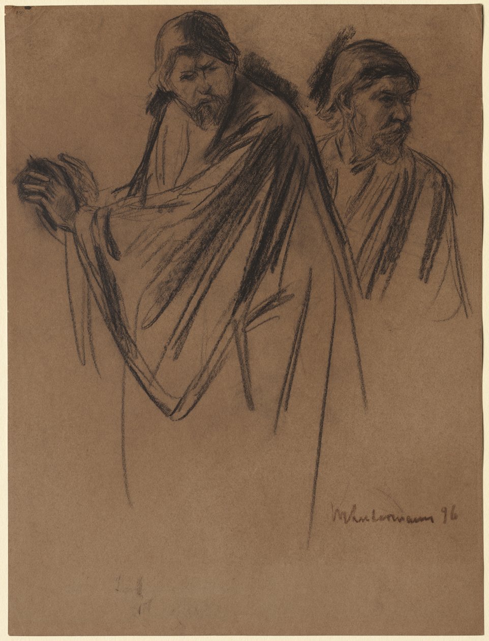 Tanulmányok Szent Pálnak a damaszkuszi úton alkotó: Max Liebermann