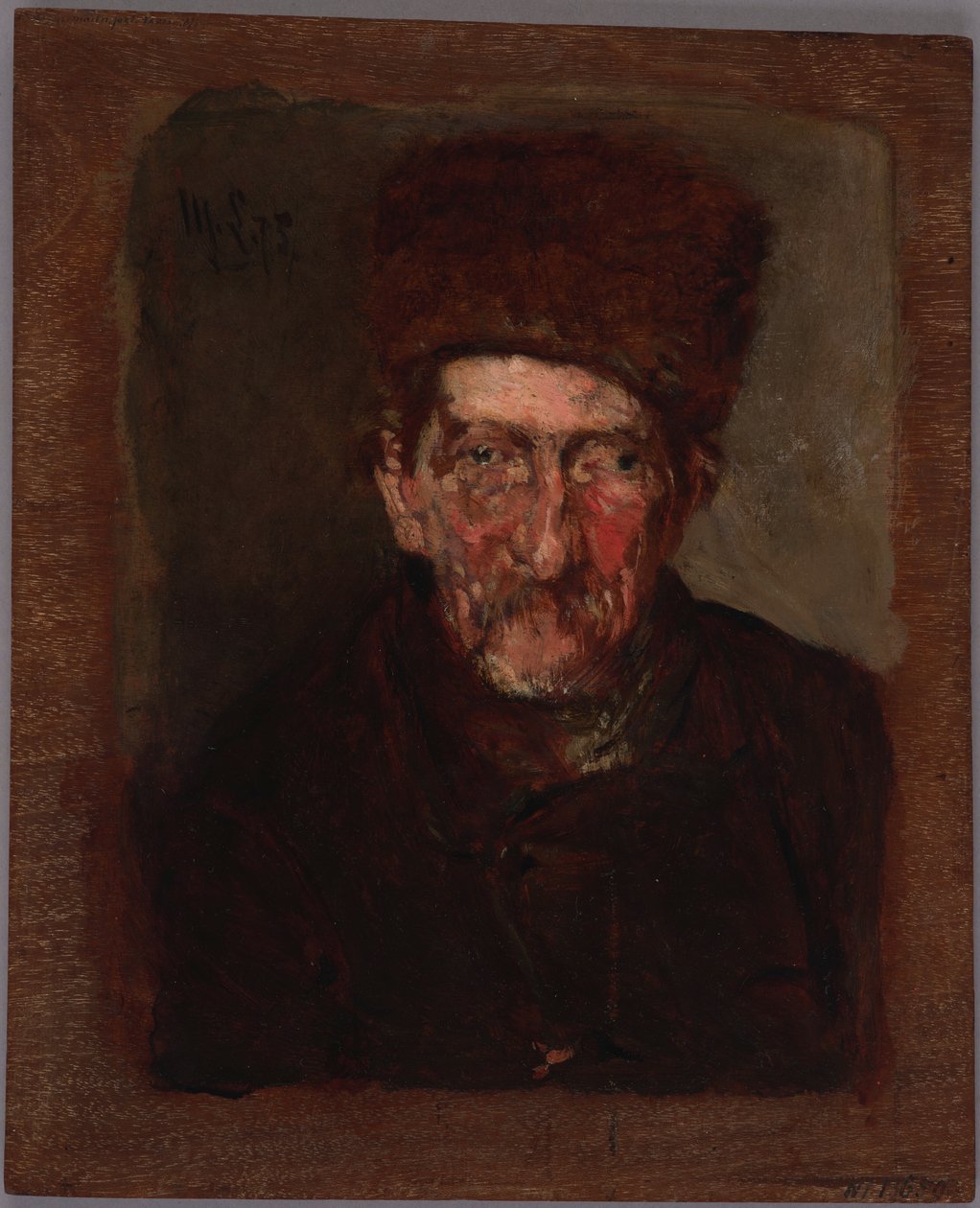 Egy férfi és egy nő mellszobrának tanulmánya (kétoldalas festmény) alkotó: Max Liebermann