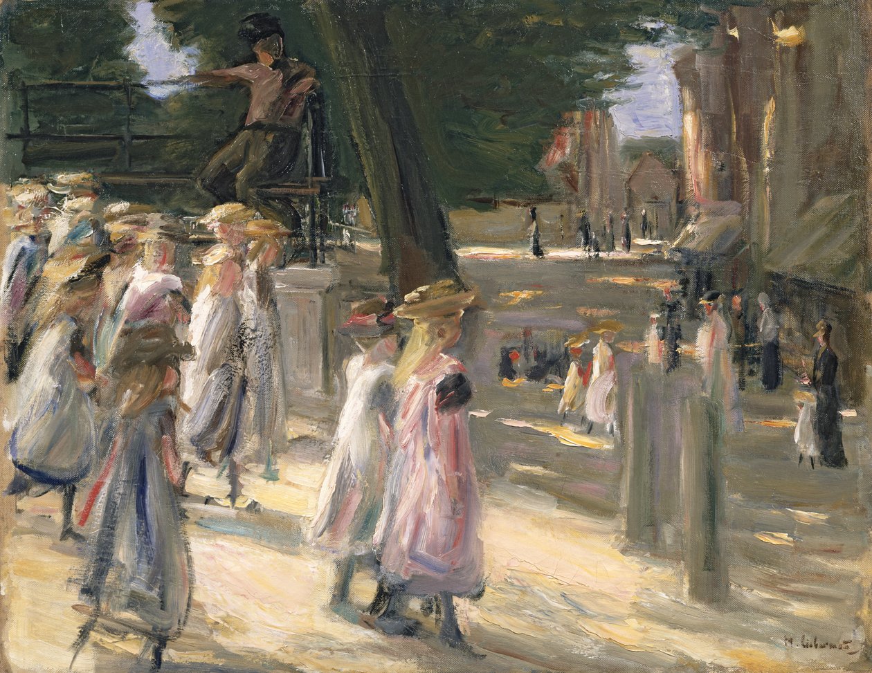 Az út az edami iskolába (olaj, vászon) alkotó: Max Liebermann