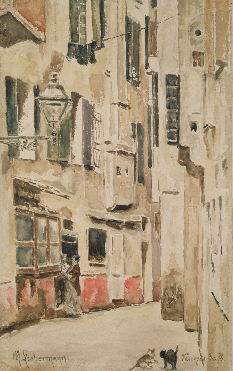 Velencei utca, 1878 alkotó: Max Liebermann