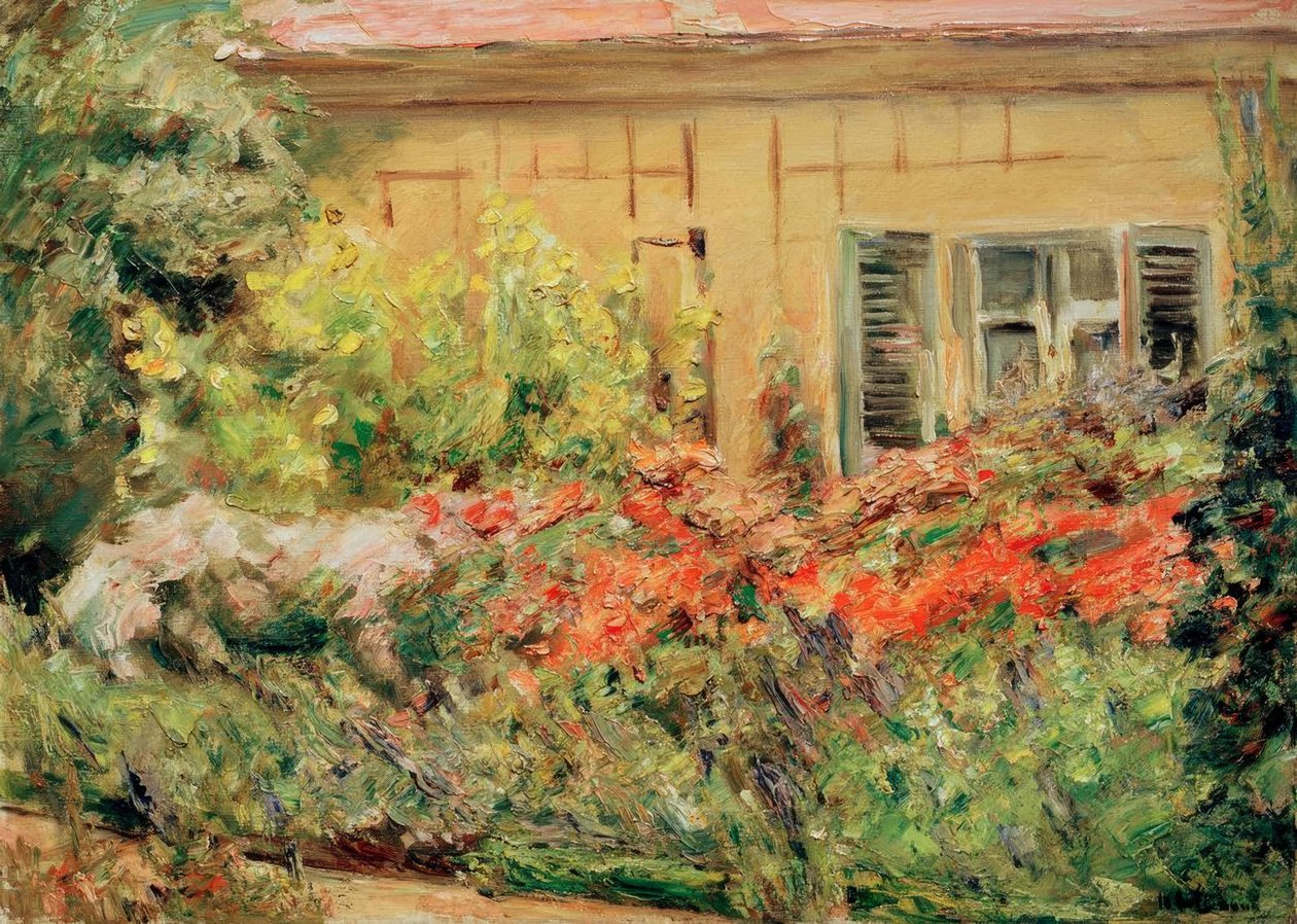 Wannsee kert. Bokrok virágok a kertész házikónál északon alkotó: Max Liebermann