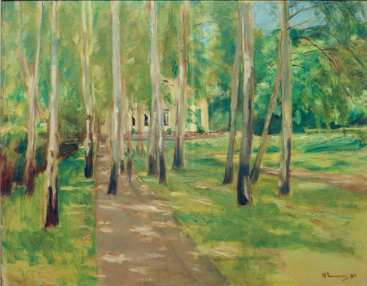 Wannsee kert nyírfa sugárúttal alkotó: Max Liebermann