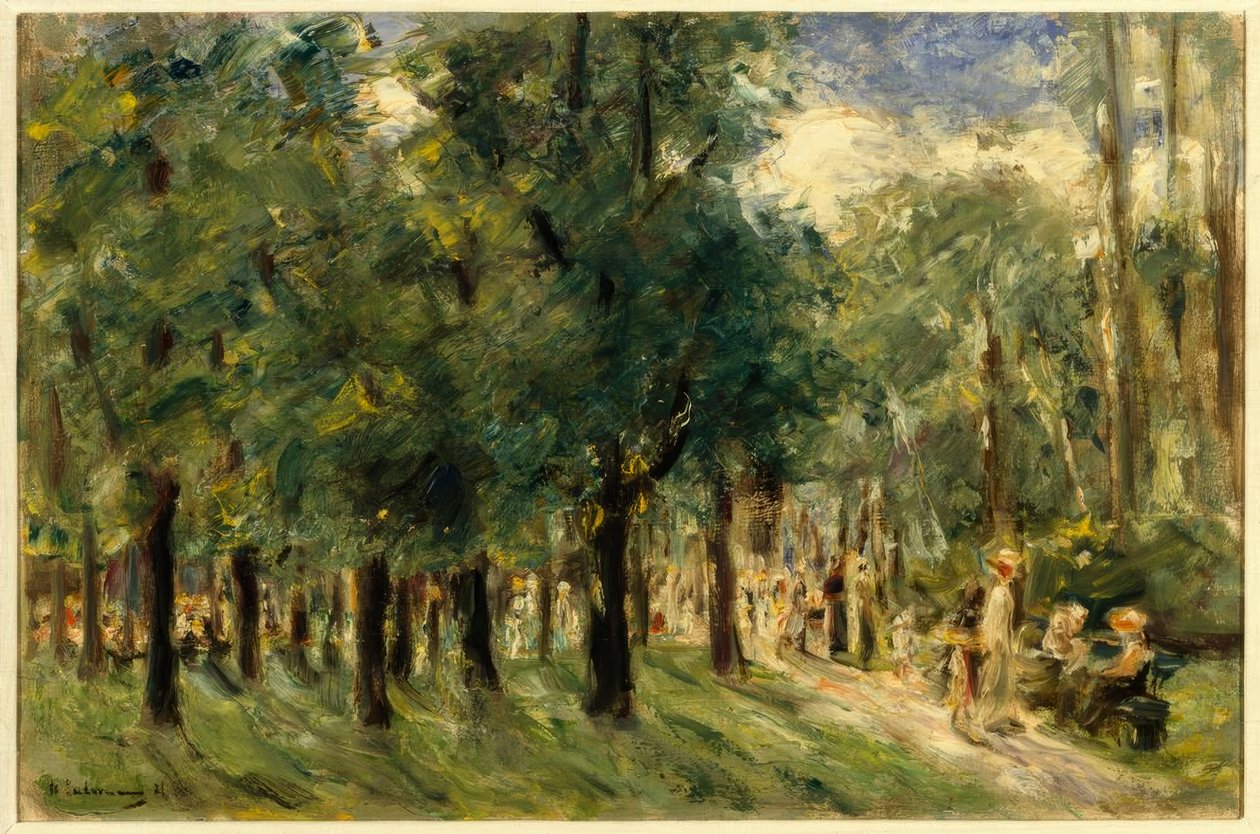 Út az állatkertben sétálókkal alkotó: Max Liebermann