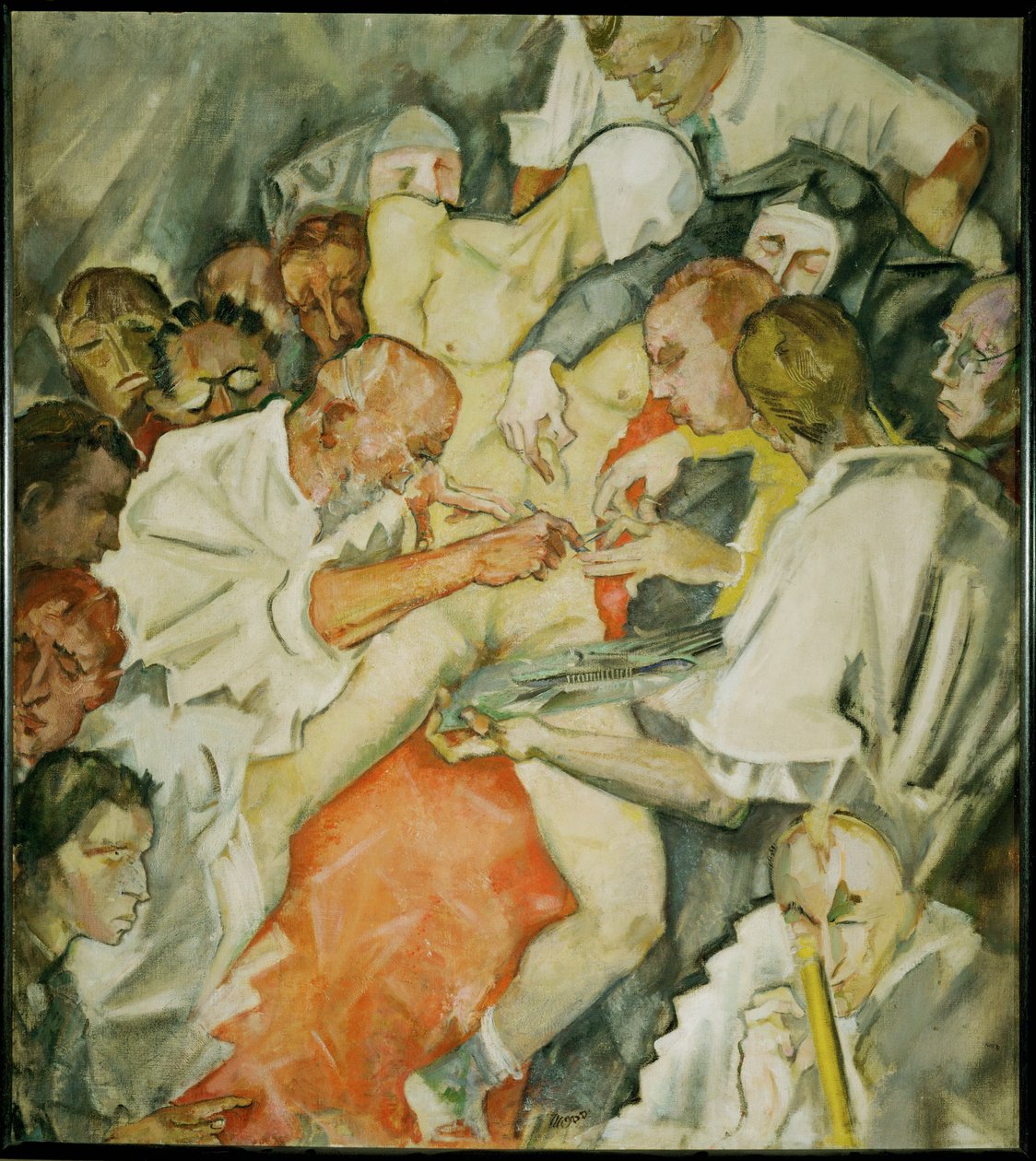 A művelet (festmény vászonra) alkotó: Max Oppenheimer