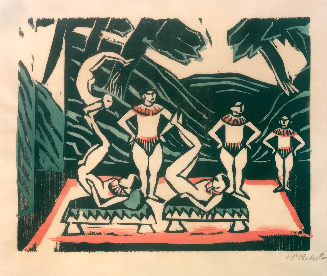 Akrobaták III alkotó: Max Pechstein