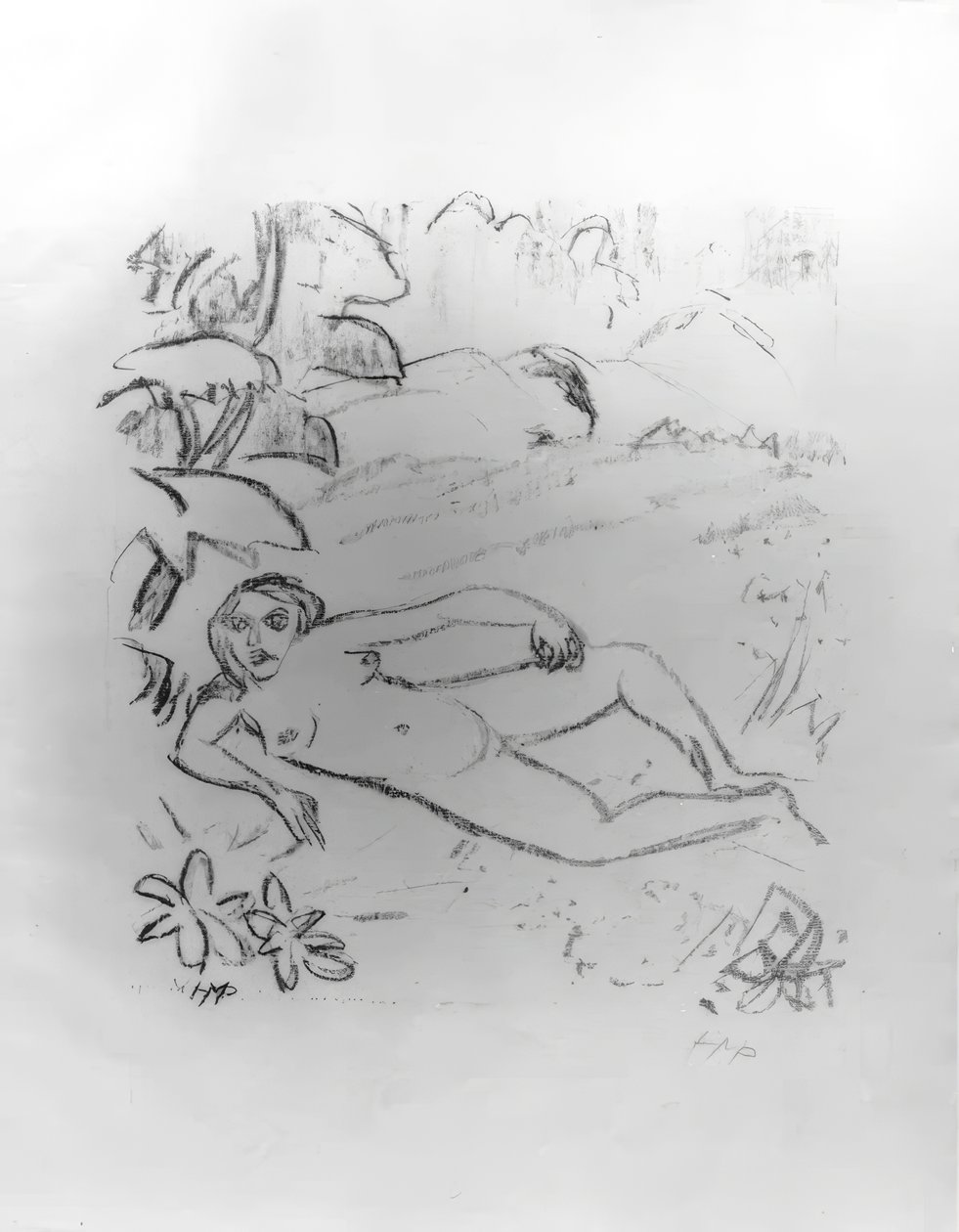 Akt a dűnék között alkotó: Max Pechstein