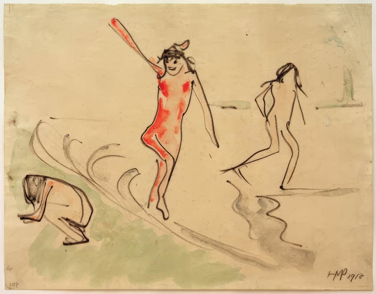 A tó partján alkotó: Max Pechstein