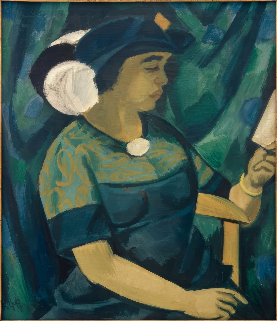 A művész feleségének portréja (Lotte Pechstein) alkotó: Max Pechstein