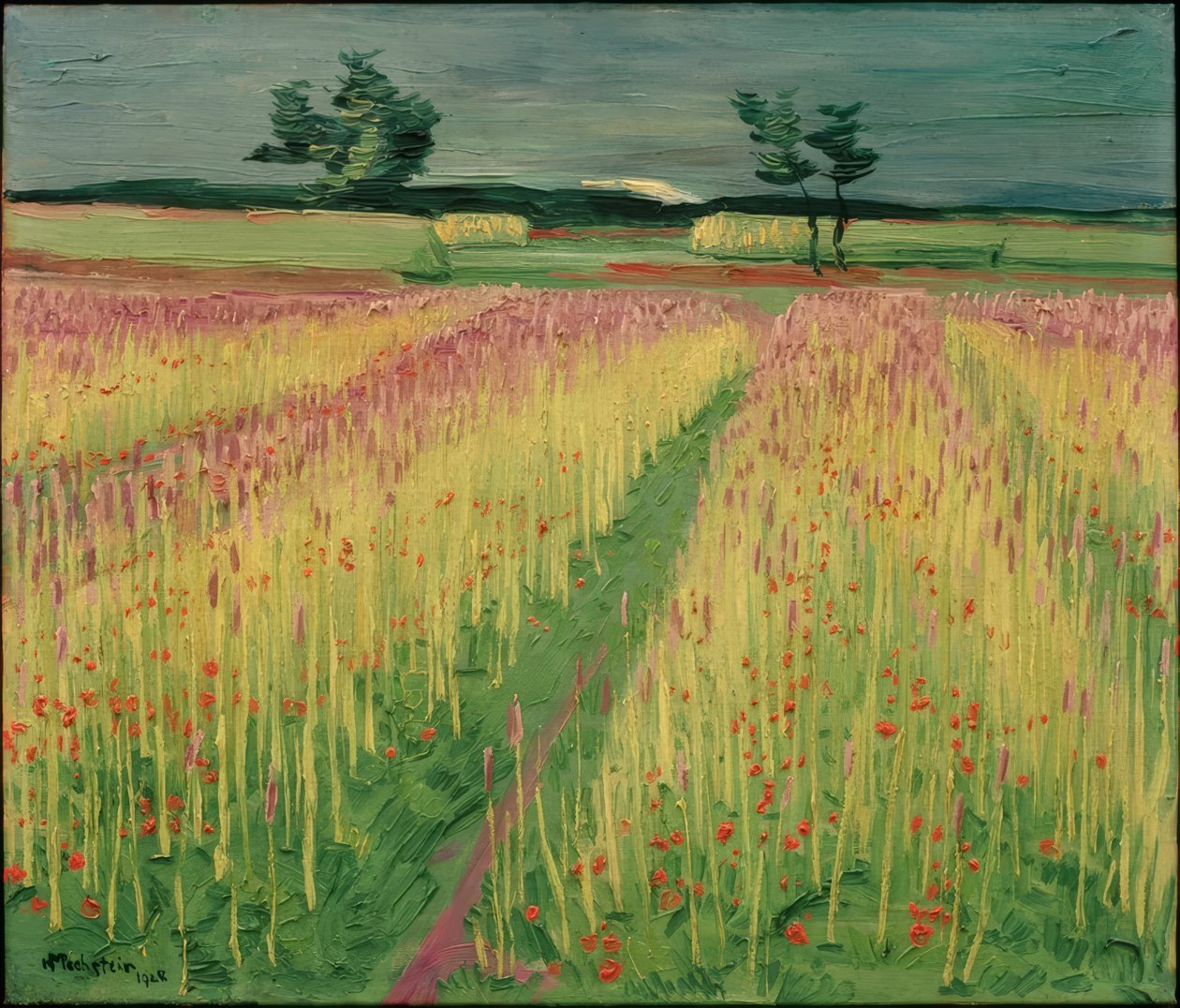 Virágzó gabonamező alkotó: Max Pechstein