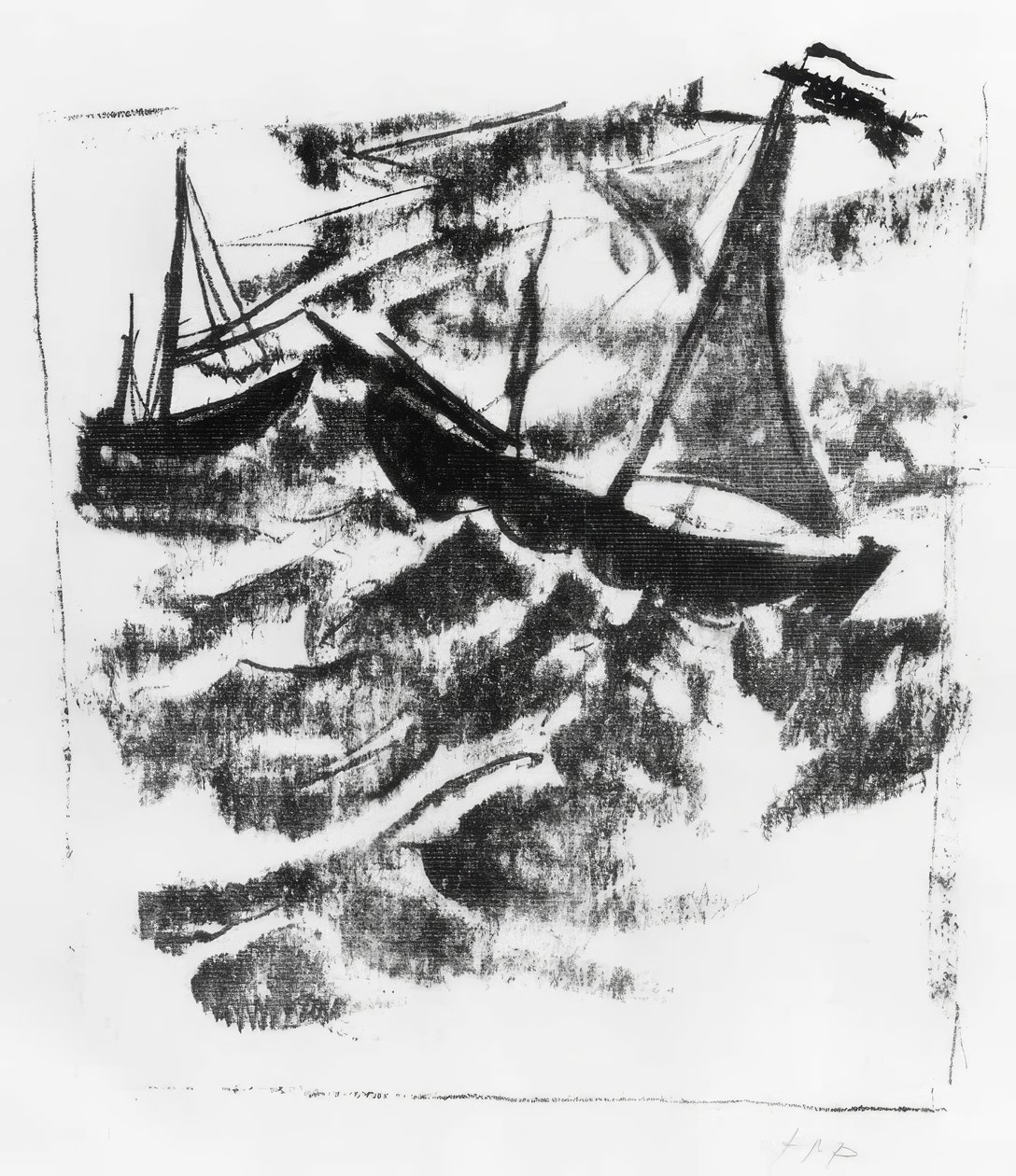 Csónakok a viharban alkotó: Max Pechstein