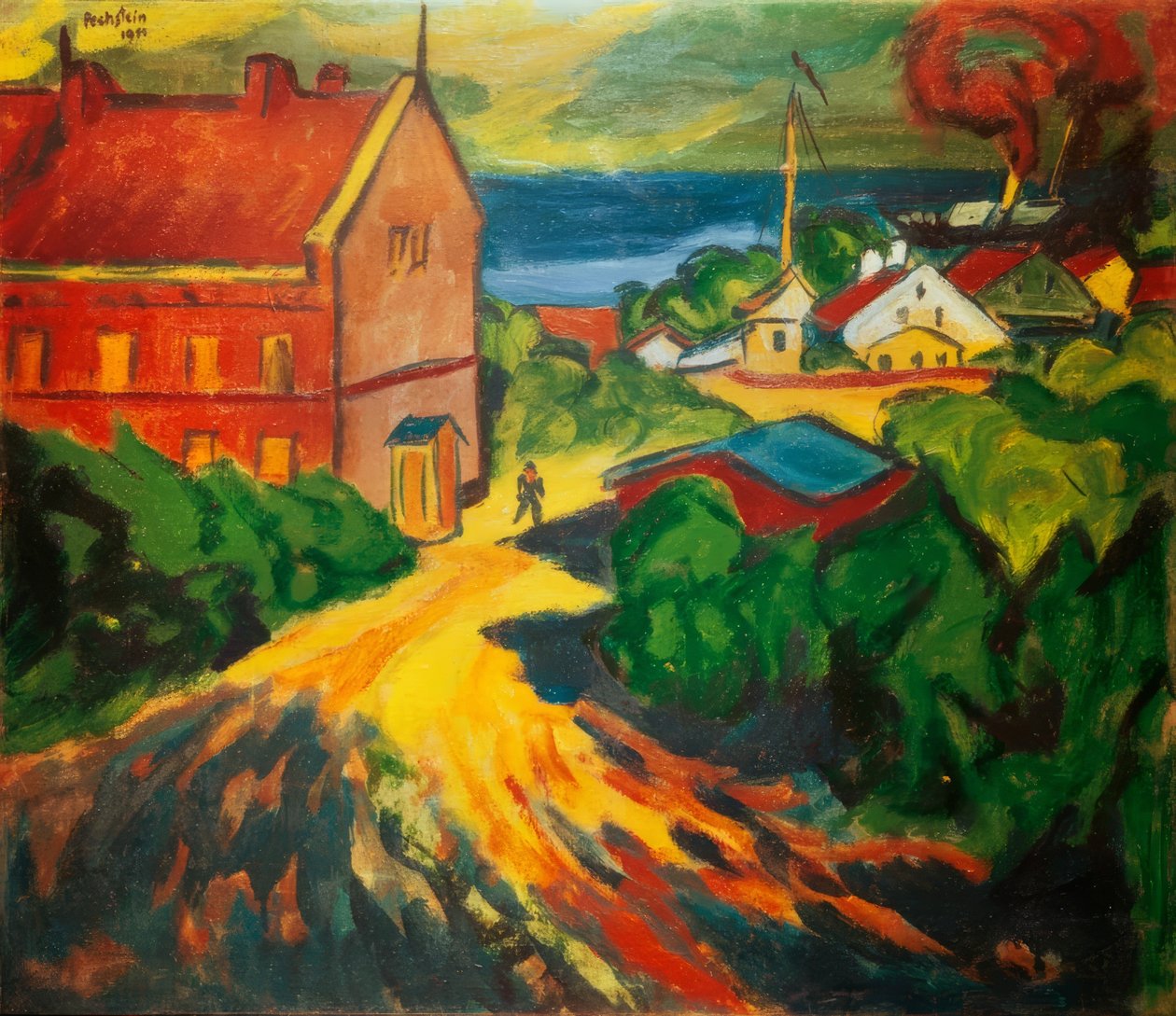 A piros tisztviselői ház alkotó: Max Pechstein