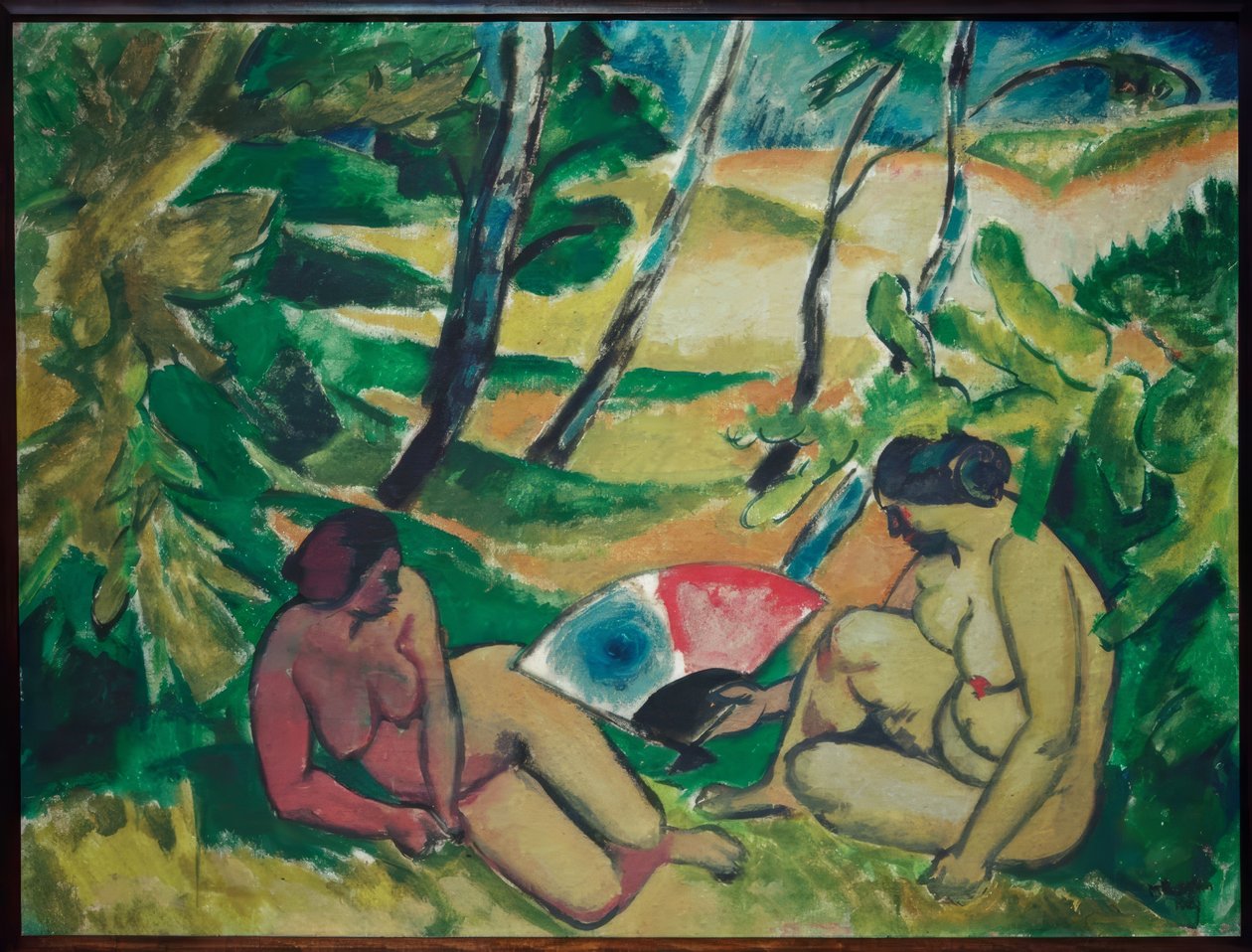 A fürdőzők alkotó: Max Pechstein