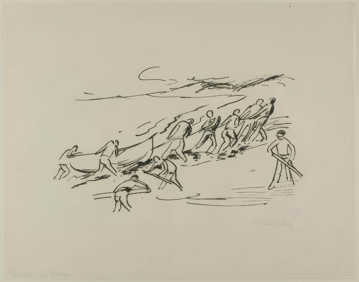 Leszállás, utazási képekből: Olaszország – Dél-tenger alkotó: Max Pechstein