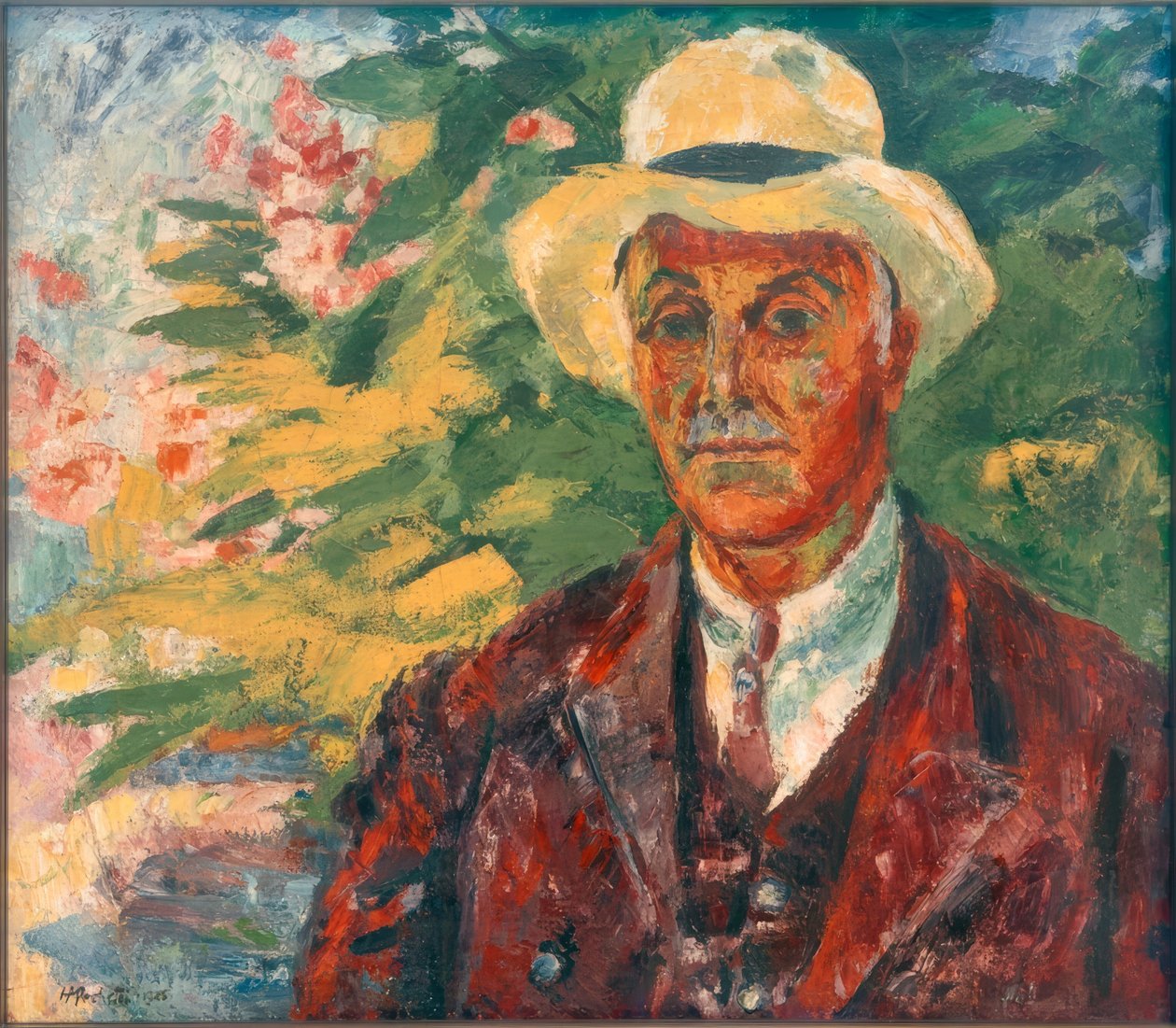 Dr. Walter Minnich – Portré a zöldben alkotó: Max Pechstein