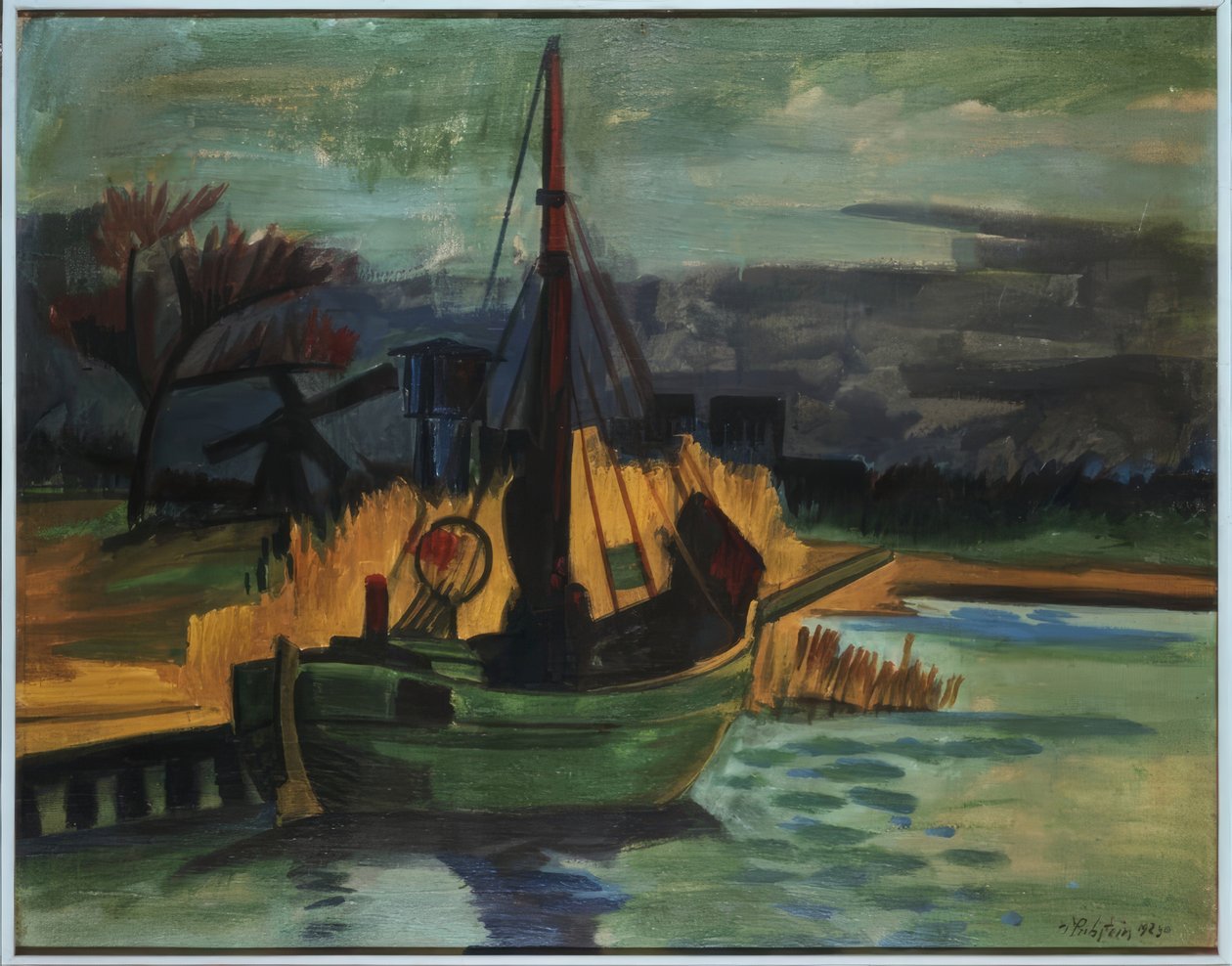 Halászhajók a parton/ 1923 alkotó: Max Pechstein