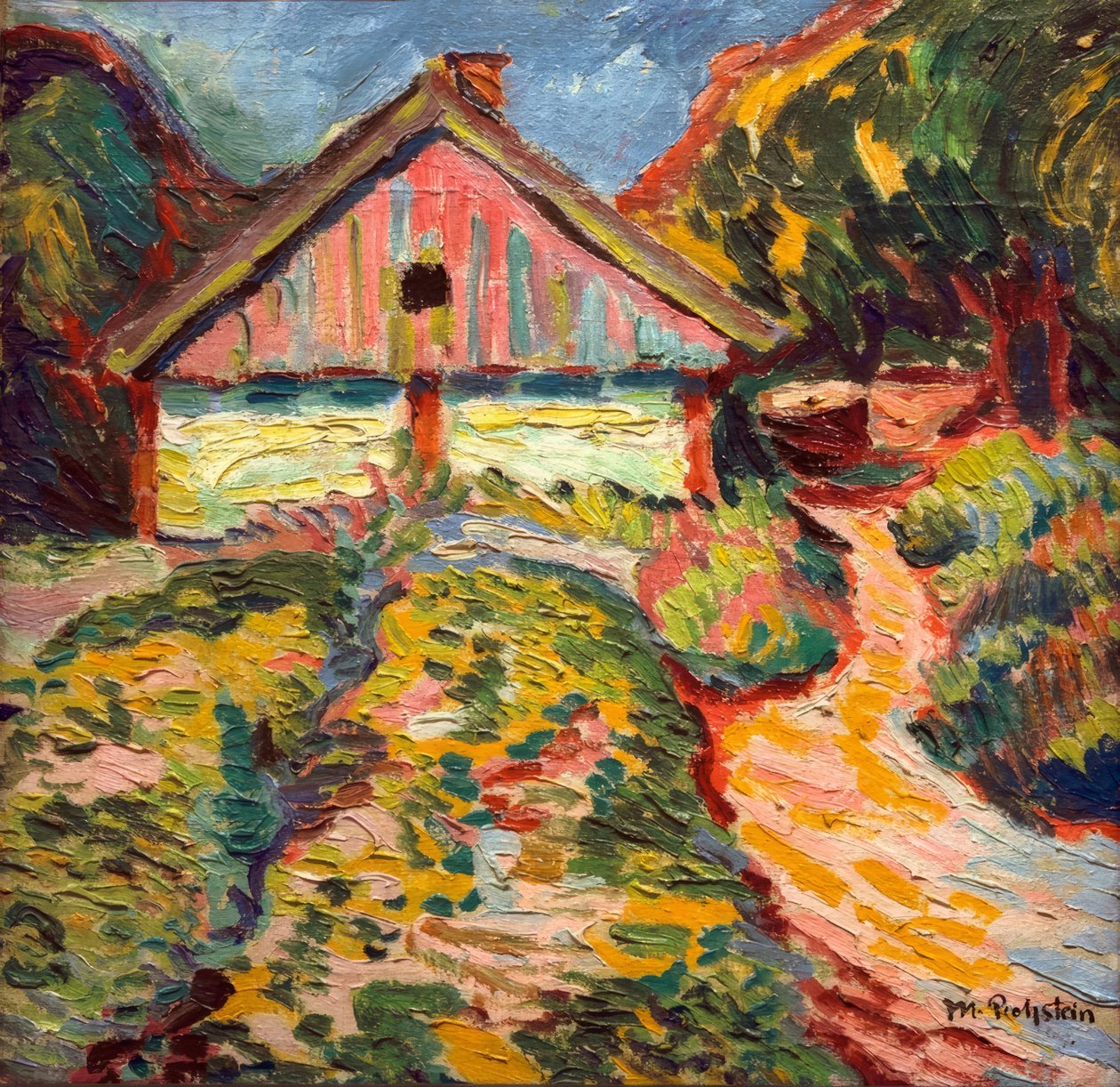 Ház a Kurish Nehrungon alkotó: Max Pechstein