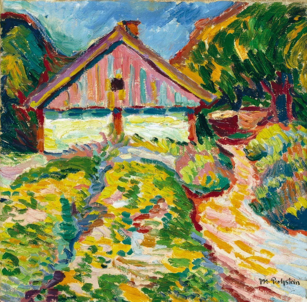 Ház a Kurish Nehrungon alkotó: Max Pechstein