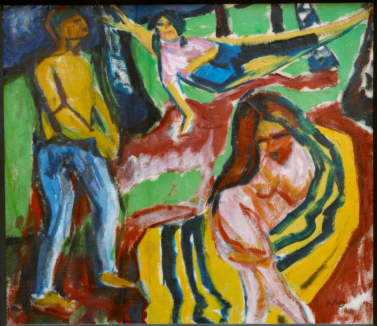 A Moritzburg melletti erdőben alkotó: Max Pechstein