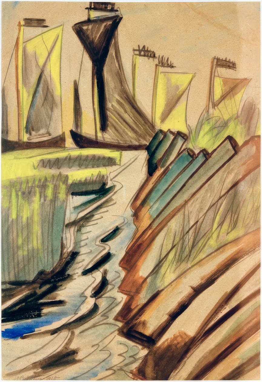 Kurenkähne a gáton alkotó: Max Pechstein