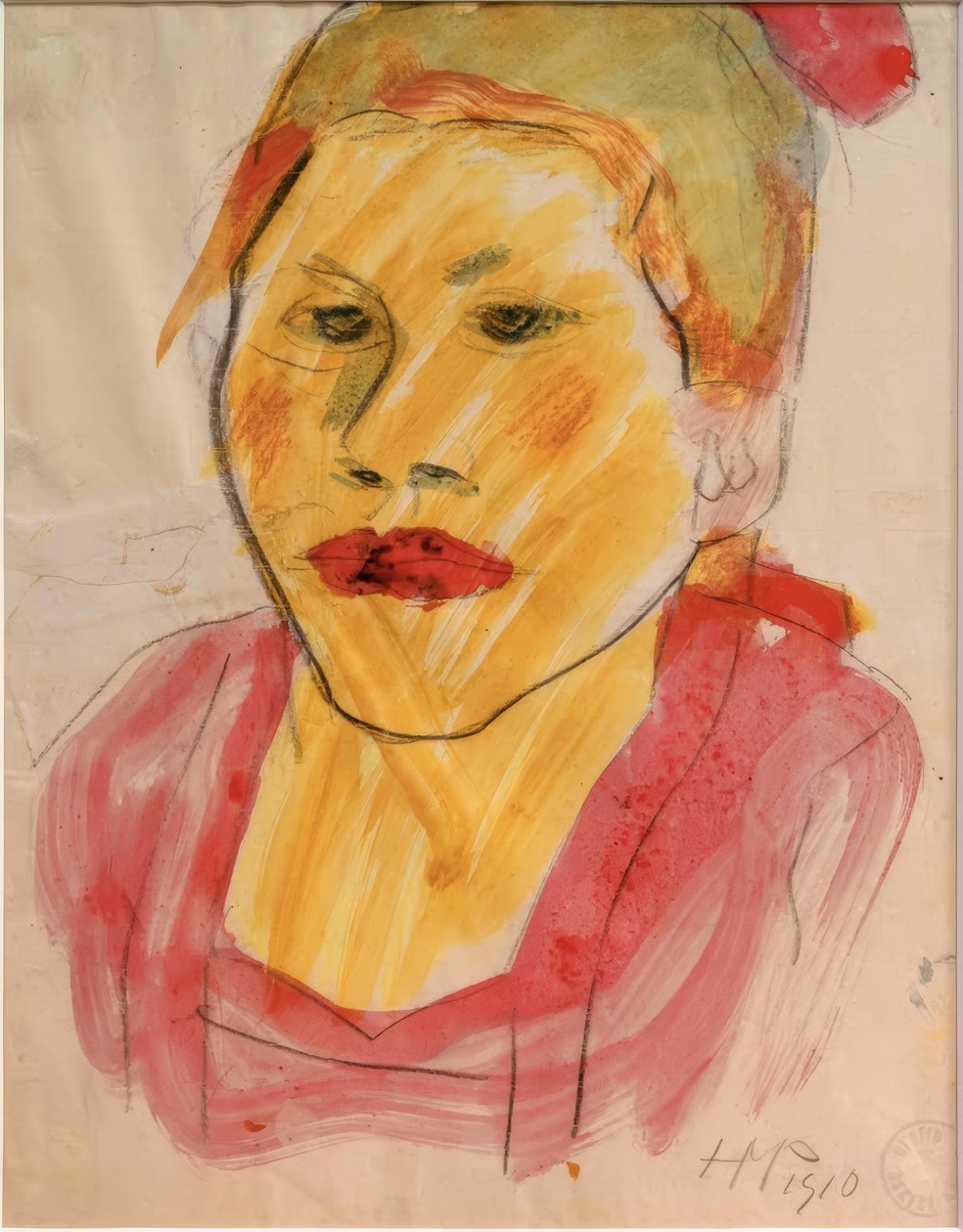 lányfej alkotó: Max Pechstein