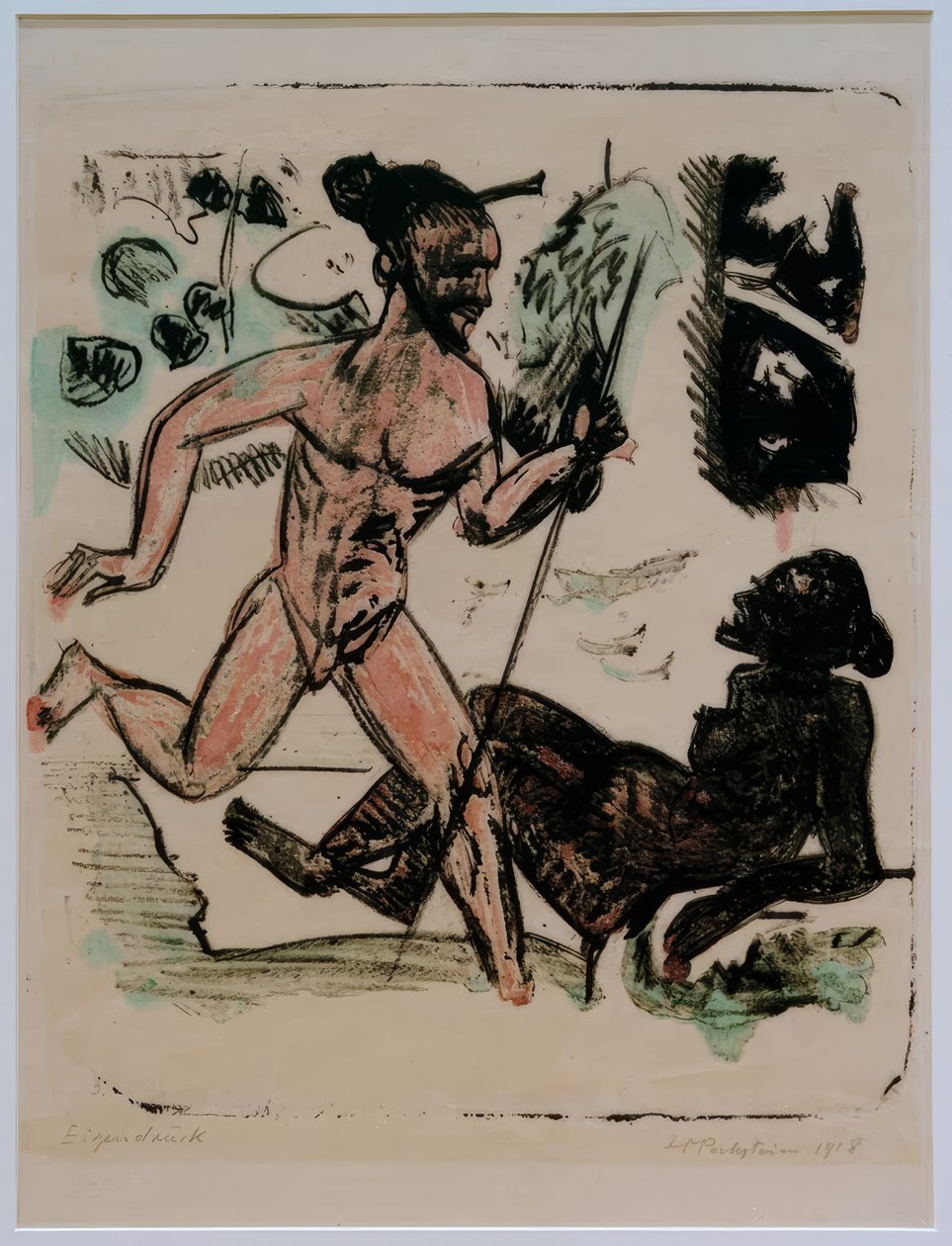 Palau III (futó és akt) alkotó: Max Pechstein