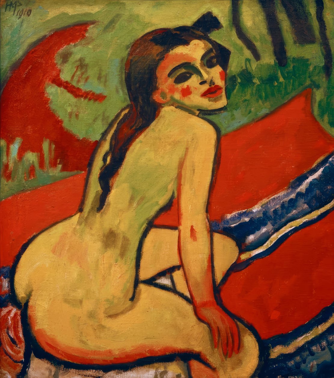 Ülő női akt/1910 alkotó: Max Pechstein