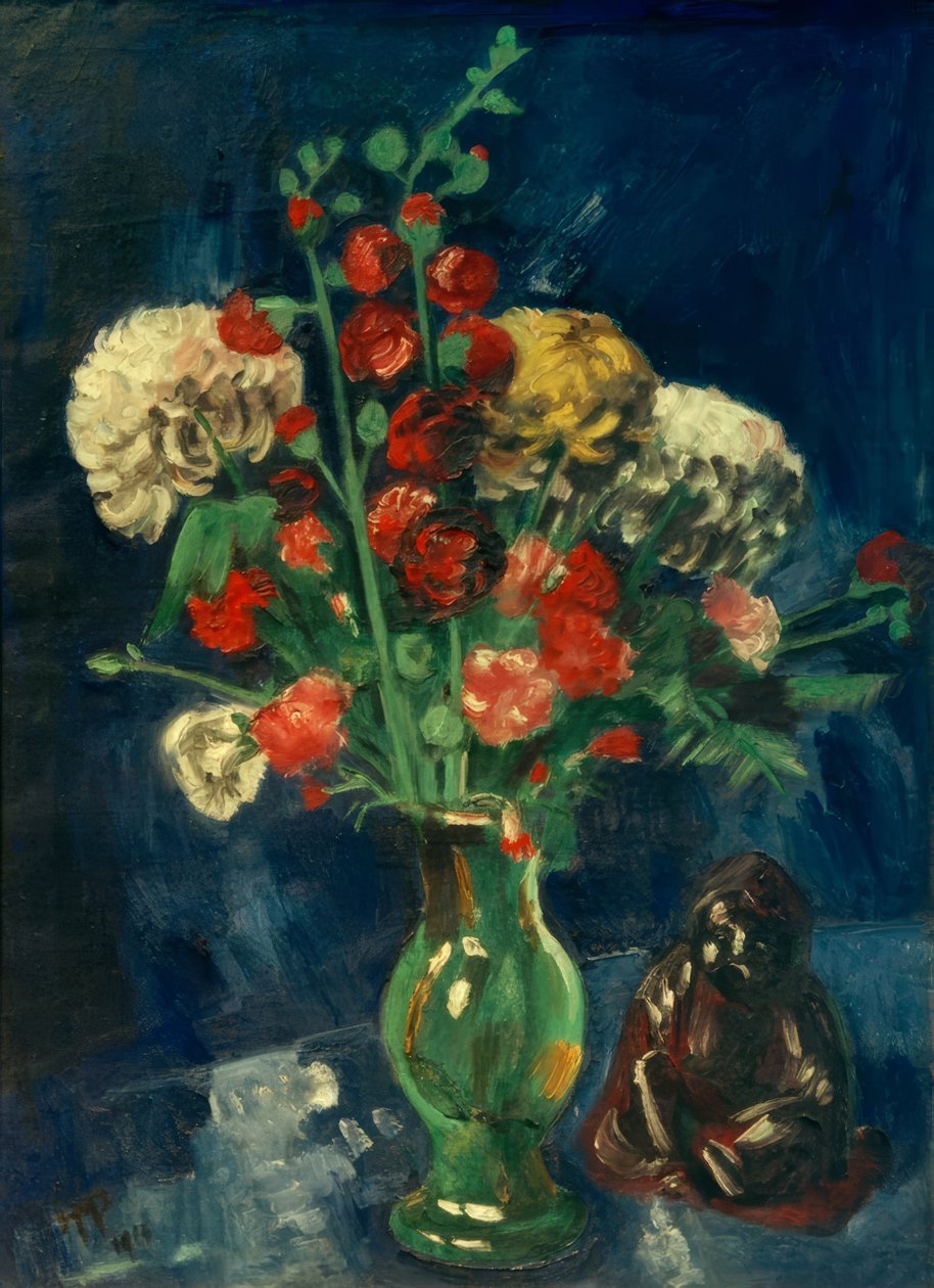 Csendes élet kínai Buddhával alkotó: Max Pechstein