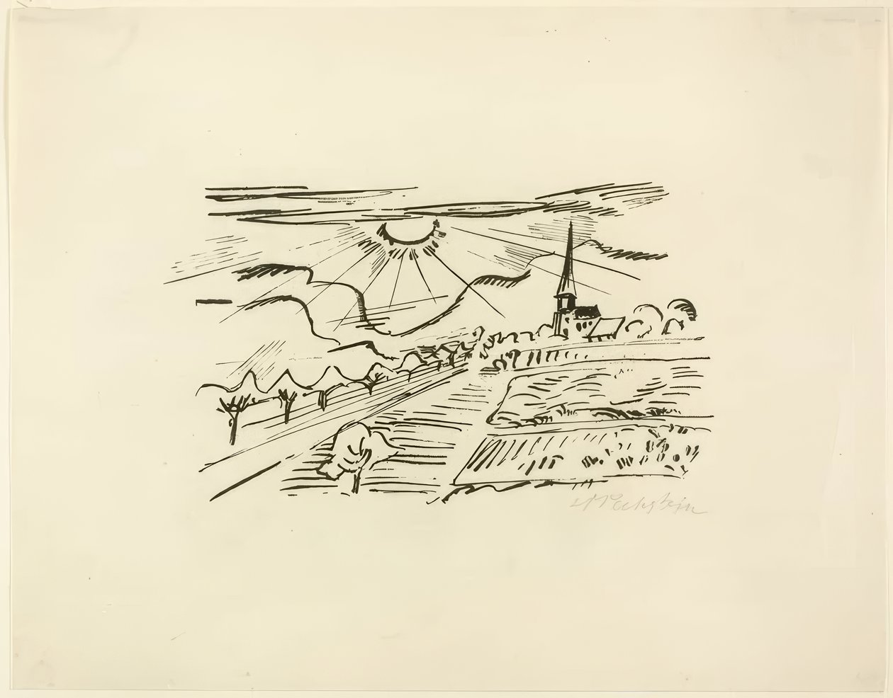 Türingia, az Utazási képek: Olaszország-Dél-tenger című könyvből alkotó: Max Pechstein