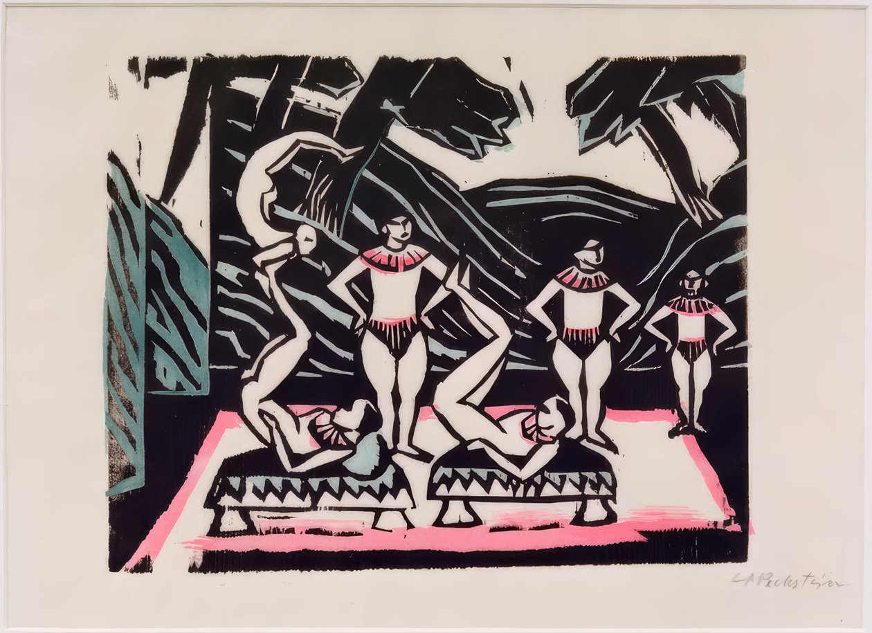 varieté-szcéna alkotó: Max Pechstein