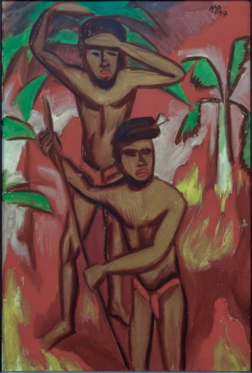 Két bennszülött (Palau) alkotó: Max Pechstein