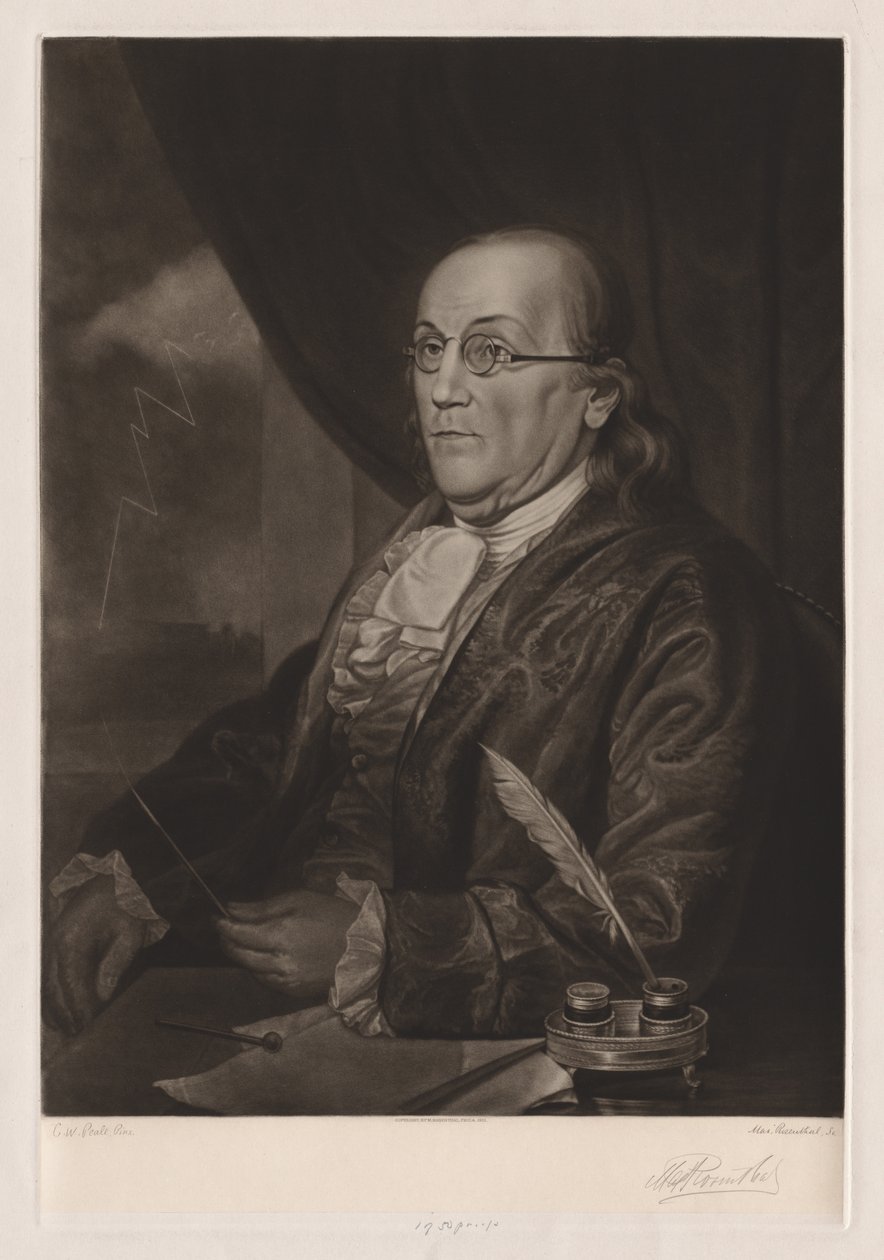 Benjamin Franklin, 1901. alkotó: Max Rosenthal