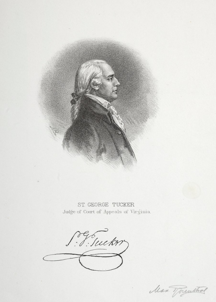 St. George Tucker, Virginia Fellebbviteli Bíróságának bírája alkotó: Max Rosenthal