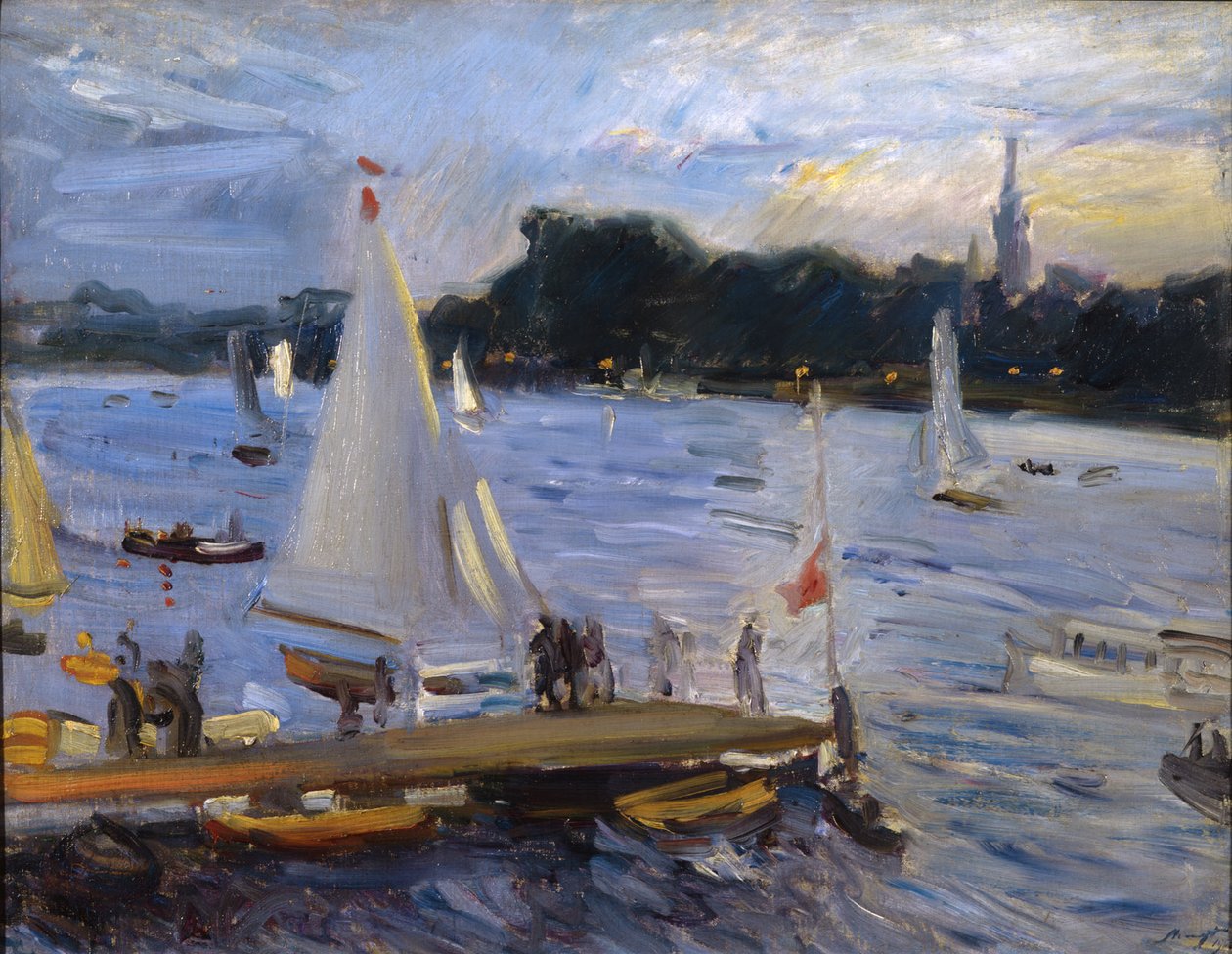 Alster-tájkép alkotó: Max Slevogt