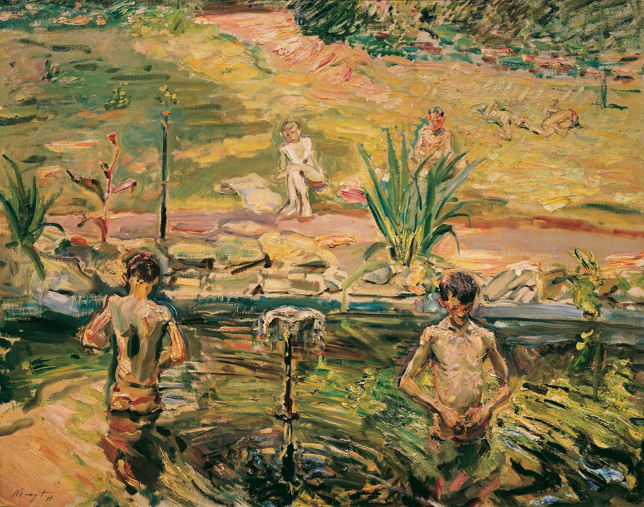 Fürdő fiúk alkotó: Max Slevogt