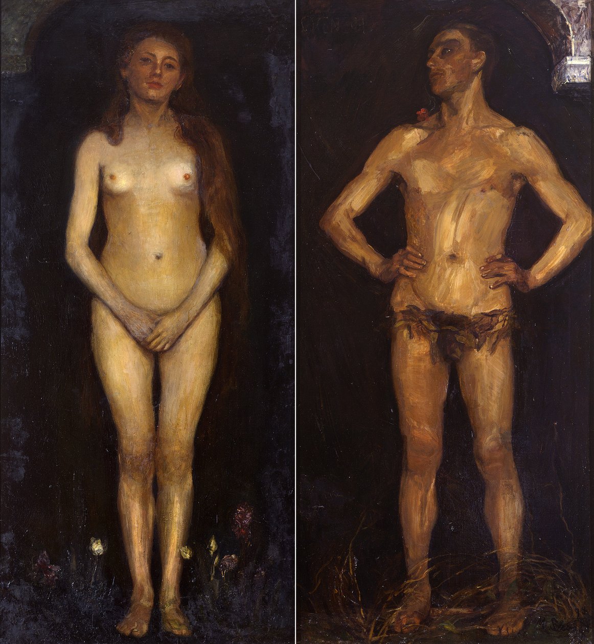 Emberpár (Homo sapiens táblák) alkotó: Max Slevogt