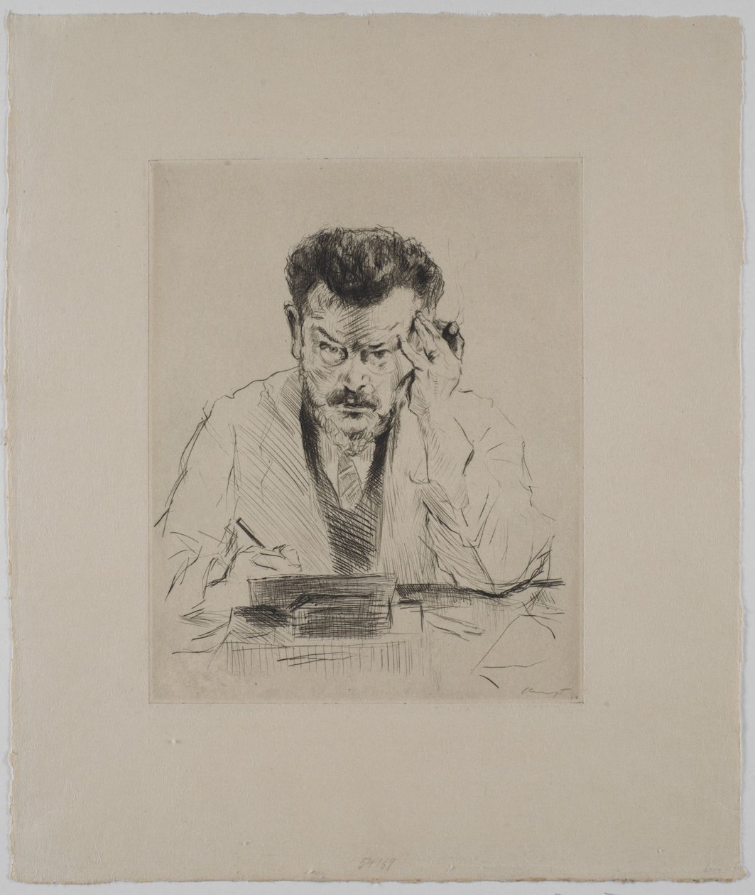 Önarckép szivarral, rézkarc alkotó: Max Slevogt