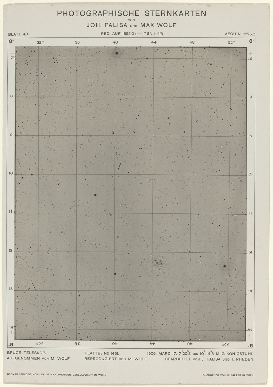 Photographische Sternkarte 1906. március 17., 2268. Alkotók: Max Wolf, Johann Palisa. alkotó: Max Wolf, Johann Palisa