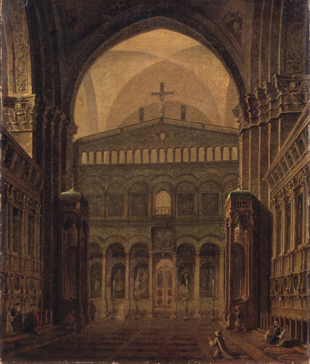 A jeruzsálemi templom belseje, 1821 alkotó: Maxim Nikiphorovich Vorobyev