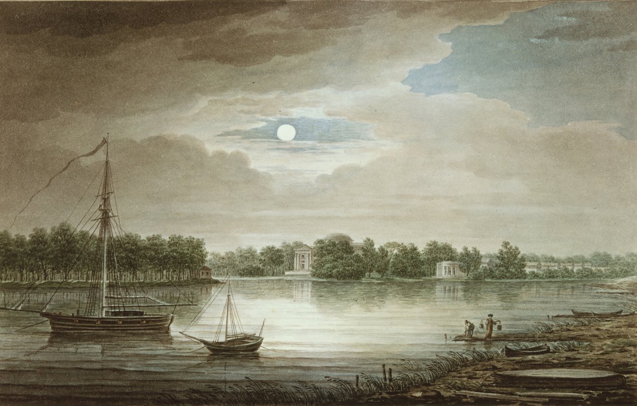Nyevka folyó a Jelagin-híd közelében, 1829 alkotó: Maxim Nikiphorovich Vorobyev